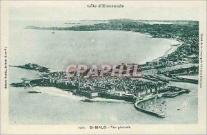 Postcard Old Saint Malo Emerald Coast Vue Generale
