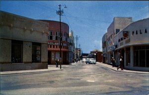 Aruba Netherlands Antilles Main Street Scene Vintage Postcard