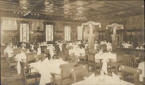 Chicago IL Illinois Stratford Hotel Pine Room c1910 Real Photo Postcard