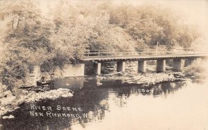 New Richmond Wisconsin River Scenic View Bridge Real Photo Postcard AA84362