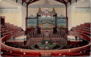 Vtg Omaha Nebraska NE Interior First Methodist Episcopal Church 1910s Postcard