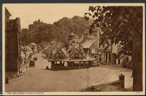 Somerset Postcard - The Yarn Market & Castle, Dunster    RS9788