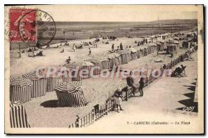 Old Postcard Cabourg The Beach