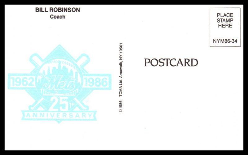 Bill Robinson,Coach,New York Mets Baseball