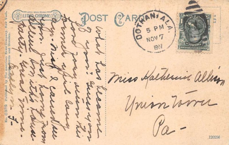 Dotham Alabama ACL Railroad Yards Vintage Postcard AA68029 