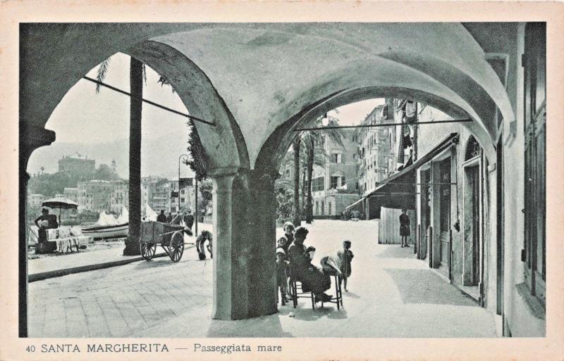 SANTA MARGHERITA GENOA ITALY~PASSEGGIATA MARE PHOTO POSTCARD