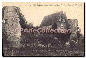 Old Postcard Senlis Oise Ruins of Chateau Henry IV
