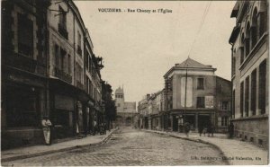 CPA VOUZIERS - Rue CHANZY et l'Église (134859)