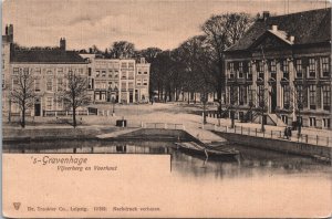 Netherlands The Hague Den Haag Vijverberg Voorhout Vintage Postcard 04.14