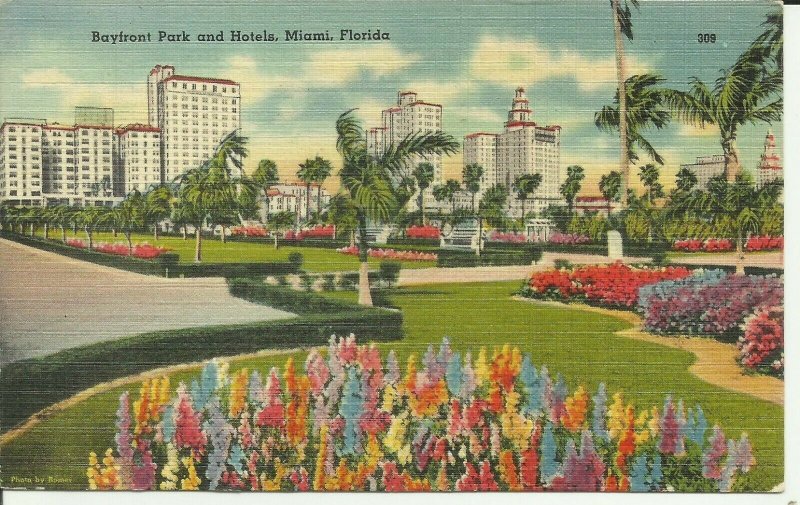 Miami, Florida, Bayfront Park and Hotels