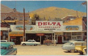 Street Scene VIRGINIA CITY Nevada Delta Saloon 1950s Cars Vintage Postcard