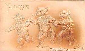 Bear Post Card Old Vintage Antique Teddy B postal used unknown