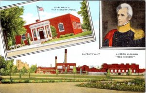 Old Hickory, TN Tennessee  POST OFFICE & DUPONT PLANT~Factory  ca1940's Postcard
