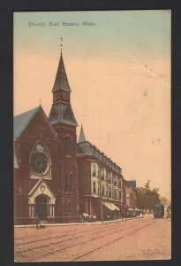 Massachusetts EAST BOSTON Church Street View with Boy and Wagon pm1910 ~ DB