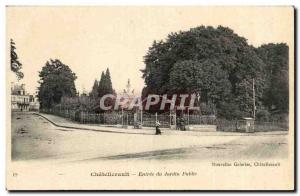 Chatellerault Old Postcard Public Garden Entrance