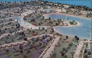 Lake Wales Florida FL Birdseye View 1950s-60s Postcard