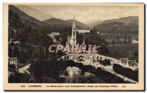 Old Postcard Lourdes Basilica View Sinking Capture of Fort castle