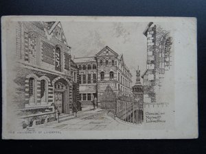 Merseyside 7 x LIVERPOOL UNIVERSITY APPEAL Etching Collection c1920s Postcard