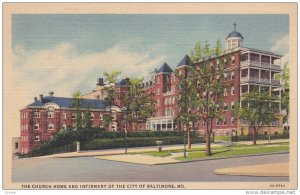 BALTIMORE, Maryland, PU-1938; The Church Home And Infirmary Of The City Of Ba...