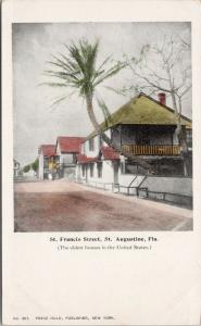 St. Francis Street St. Augustine FL Florida Franz Huld Postcard E40