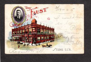 MO Tony Faust Restaurant St Louis Missouri UDB Postcard 1905