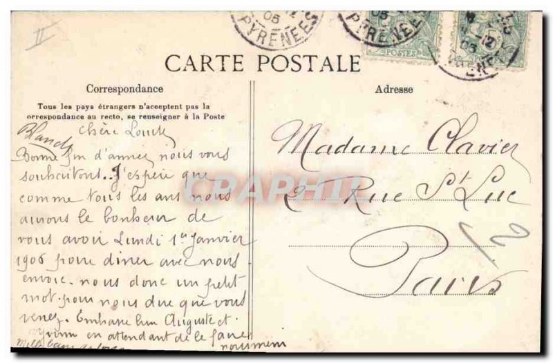 Old Postcard Fantasy Flowers Year 1906