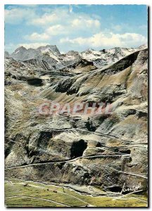 Modern Postcard The laces of the Galibier and the Meije
