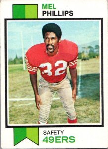 1973 Topps Football Card Mel Phillips San Francisco 49ers sk2597