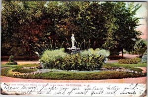 Postcard FOUNTAIN SCENE Paterson New Jersey NJ AN3502