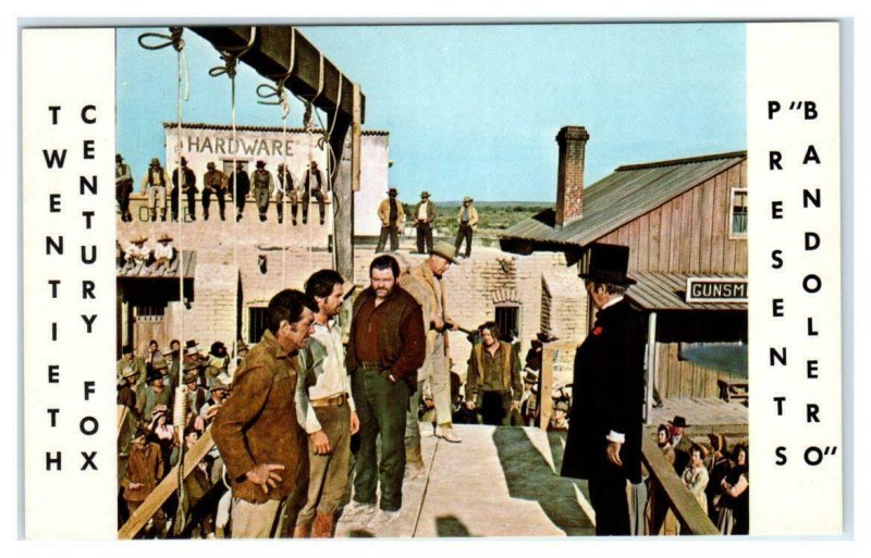 TWENTIETH CENTURY FOX Western Movie Advertising BANDOLERO 1968   Postcard