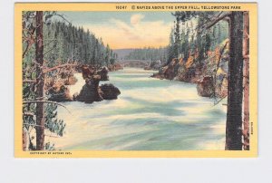 VINTAGE POSTCARD NATIONAL STATE PARK YELLOWSTONE UPPER FALLS #2 RAPIDS ABOVE 