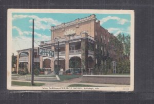 ALABAMA, TALLADEGA, PUREFOY HOTEL, 1937 ppc., 1c TALLADEGA to Okmulgee, Oklahoma