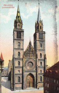 Germany Nuernberg Nuremberg Lorenzkirche Church 1907 vintage postcard B994