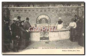 Old Postcard Vichy Cures The Chomel source in the new palace Sources