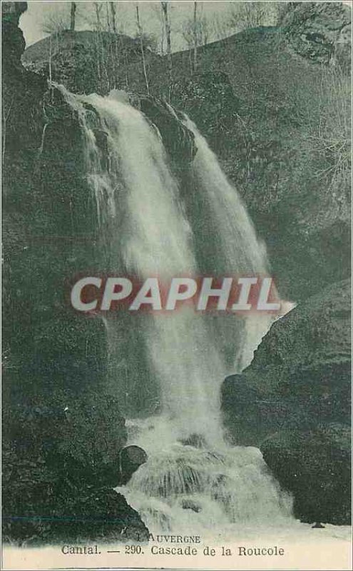Postcard Old Cantal Auvergne Cascade Roucole