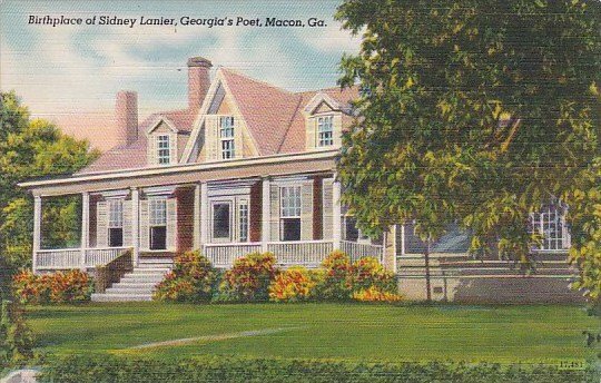 Georgia Macon Birthplace Of Sidney Lanier Georgias Poet