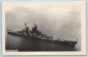 Postcard US Navy Ship USS New Jersey Battleship BB-62 Vintage AC12