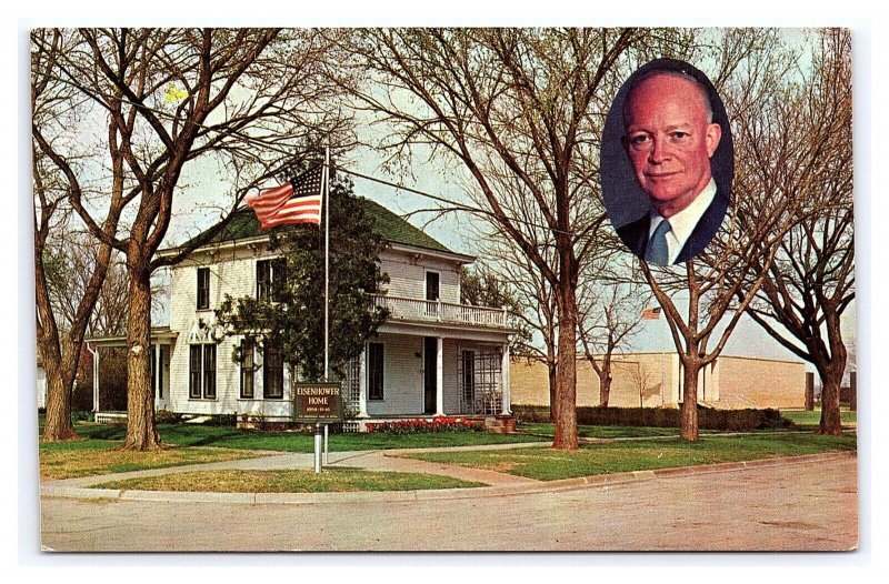 Eisenhower Home And Museum Abilene Kansas Postcard