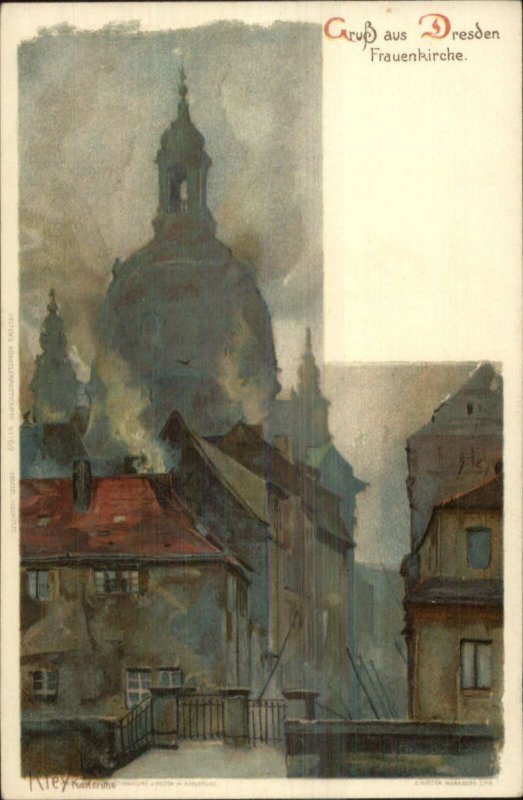 Gruss Aus Dresden - Frauenkirche KLEY c1900 Postcard