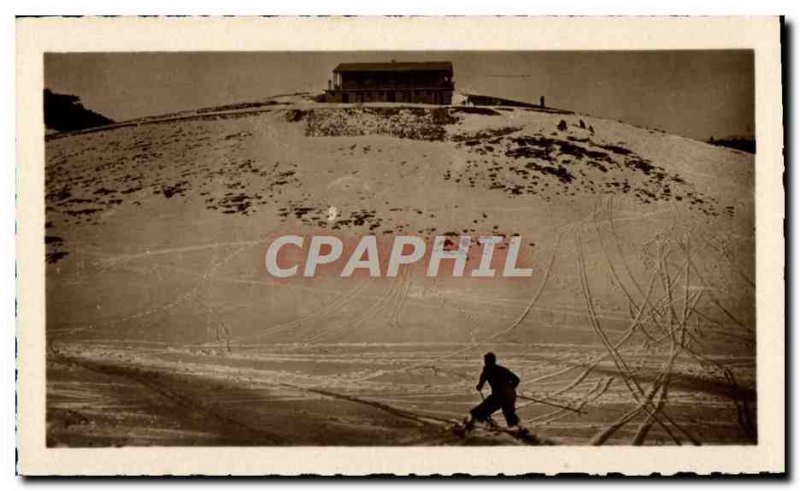 Postcard Modern Ifrane under snow Ski Club chalet in Tizi N Tretten