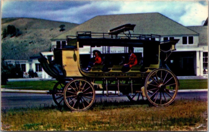 Yellowstone National Park Old Stagecoach and Mammoth Hotel