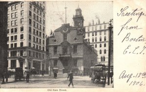 Vintage Postcard 1906 Old State House Historic Building Landmark Metropolitan