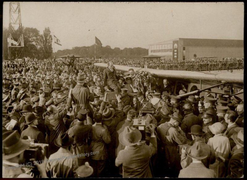 USA Germany 1927 Chamberlin 1st Transatlantic Passenger Airplane Photo 66725