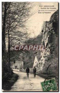 Avallon Postcard Old Valley Road cousin Pontaubert (cyclists bike)