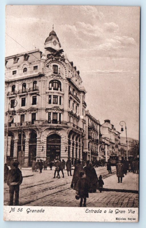Granada - Entrada a la Gran Via - SPAIN Postcard