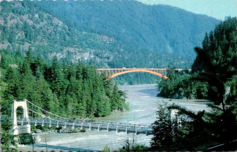 Canada British Columbia Spuzzum Alexandria Twin Bridges Old and New