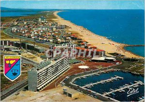 Postcard Modern Vermeille Cote Saint Cyprien (Pyr Gold) Aerial view the new P...
