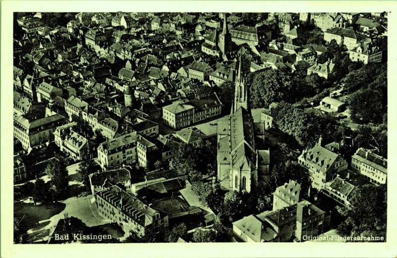 RPPC Aerial View Bad Kissingen Germany Real Photo Postcard