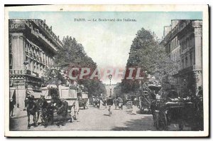 Postcard Old Paris Boulevard of the Italians