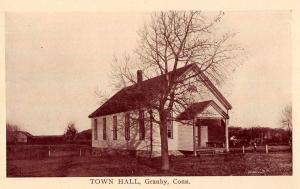 Granby Connecticut Town Hall Exterior View Antique Postcard J47470